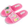 imageJessica Simpson Womens Slideon Open Toe Memory Foam Slippers with Removable Velcro PatchesNeon Pink