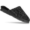 imageJessica Simpson Womens Soft Cable Knit Memory Foam Clog Slippers with IndoorOutdoor SoleBlack Metallic