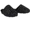 imageJessica Simpson Womens Soft Cable Knit Memory Foam Clog Slippers with IndoorOutdoor SoleBlack Metallic