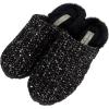 imageJessica Simpson Womens Soft Cable Knit Memory Foam Clog Slippers with IndoorOutdoor SoleBlack Metallic