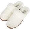 imageJessica Simpson Womens Soft Cable Knit Memory Foam Clog Slippers with IndoorOutdoor SoleCream