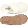 imageJessica Simpson Womens Soft Cable Knit Memory Foam Clog Slippers with IndoorOutdoor SoleCream