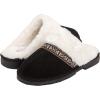 imageJessica Simpson Womens Suede Plush Slip on Scuff House Slipper with IndoorOutdoor SoleBlack