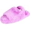 imageJessica Simpson Girls Plush Faux Fur Slip on House Slippers with Memory FoamPurple