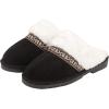 imageJessica Simpson Womens Suede Plush Slip on Scuff House Slipper with IndoorOutdoor SoleBlack