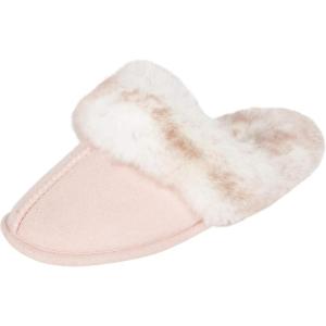 imageJessica Simpson Girls Comfy Slippers  Cute Faux Fur Slipon Shoes Memory Foam House SlipperPink