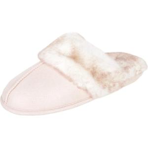 imageJessica Simpson Womens Comfy Faux Fur House Slipper Scuff Memory Foam Slip on AntiSkid SolePink