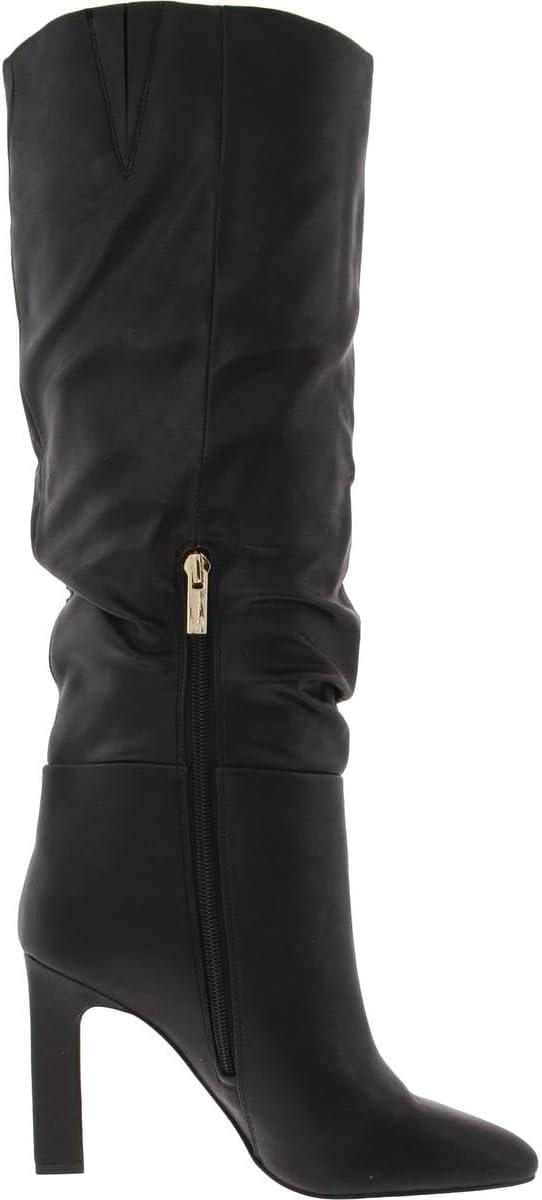 imageJessica Simpson Womens MINERVA Faux Leather Cushioned Footbed KneeHigh BootsBlack Smooth