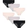 imageJessica Simpson Seamless Underwear For Women Lace Hipster Panties Cute Breathable and Comfortable Multipack Ropa InteriorPearl BlushRaindropsBlack 6 Pack