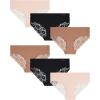 imageJessica Simpson Seamless Underwear For Women Lace Hipster Panties Cute Breathable and Comfortable Multipack Ropa InteriorPearlDolceBlack 6 Pack