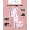 imageJessica Simpson Womens Pajama Set  2 Piece Cozy Long Sleeve Button Down Pajamas with Matching Pants Sizes SXLAngel Wing W Tickle