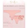 imageJessica Simpson Womens Thong Panties  6 Pack Seamless Lace Microfiber Underwear for Women SXLBrunetteMellow RoseJet Black