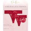 imageJessica Simpson Womens Thong Underwear  10 Pack Microfiber Stretch Lace Panties Soft ampamp Sexy LingerieBlackGardeniaJester Red