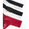 imageJessica Simpson Womens Thong Underwear  5 Pack Microfiber Stretch Lace Panties Soft ampamp Sexy Lingerie for WomenBlackBlackGardeniaGardeniaJester Red