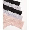 imageJessica Simpson Womens Thong Underwear  5 Pack Microfiber Stretch Lace Panties Soft ampamp Sexy Lingerie for WomenRose SmokeBlackBlackRaindropsRaindrops