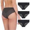 imageJessica Simpson Seamless Underwear For Women Lace Hipster Panties Cute Breathable and Comfortable Multipack Ropa InteriorBlack 3 Pack