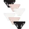 imageJessica Simpson Womens Bikini Panties  6 Pack Seamless Lace Womens Underwear  Microfiber Bikinis for Women Sizes SXLRose SmokeGardeniaBlack