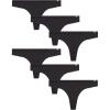 imageJessica Simpson Womens Thong Panties  6 Pack Seamless Lace Microfiber Underwear for Women SXLBlackBlackBlack