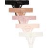 imageJessica Simpson Womens Thong Underwear  5 Pack Microfiber Stretch Lace Panties Soft ampamp Sexy Lingerie for WomenBlushGardeniaDolcePale MauveBlack