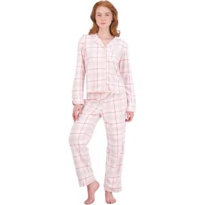 imageJessica Simpson Womens Pajama Set  2 Piece Cozy Long Sleeve Button Down Pajamas with Matching Pants Sizes SXLAngel Wing W Tickle