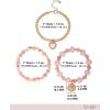 imageJessica Simpson Bracelets for Women 3Piece Pink Beaded and GoldTone Charm Bracelets
