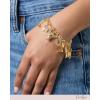imageJessica Simpson Gold Tone Charm Bracelet for Women 7quot3quot Western Bracelets for Women 14 Charms with Crystals