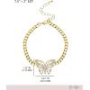 imageJessica Simpson GoldTone Butterfly Chain Bracelet  Adjustable Pav Crystal Accent Link Bracelet for Women  Fashion Jewelry