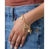 imageJessica Simpson GoldTone Charm Bracelet for Women Adjustable Chunky Bracelet with 7 CharmsCross Gold Tone