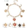imageJessica Simpson GoldTone Charm Bracelet for Women Adjustable Chunky Bracelet with 7 CharmsHearts  Moon Gold Tone