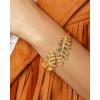 imageJessica Simpson Leaf Cuff Bracelet for Women  Fashion Bracelet Cuff for Women with Leaf Design