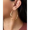 imageJessica Simpson Silver of GoldTone Hoop Earrings for Women Trendy Drop or Hoops Earrings Silver or Gold TonePlatedYellow Twisted Hoop
