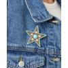 imageJessica Simpson Silver or GoldTone Brooch for Women Western Pins with Dangle Charms Turquoise or RhinestonesGold Turquoise Star