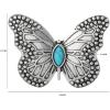 imageJessica Simpson Silver or GoldTone Brooch for Women Western Pins with Dangle Charms Turquoise or RhinestonesSilver Turquoise Butterfly