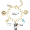 imageJessica Simpson Womens Evil Eye Bracelet GoldTone Evil Eye Bracelets for Women Turquoise and RhinestonesCharm Gold