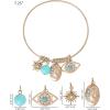 imageJessica Simpson Womens Evil Eye Bracelet GoldTone Evil Eye Bracelets for Women Turquoise and RhinestonesTurquoise Evil Eye