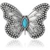 Silver Turquoise Butterfly