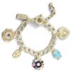 imageJessica Simpson Womens Evil Eye Bracelet GoldTone Evil Eye Bracelets for Women Turquoise and RhinestonesCharm Gold
