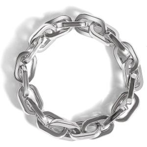 imageJessica Simpson Jewelry SilverTone Statement Link Bracelet for Women 7quot Modern Chunky Bracelets for Women