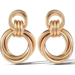 imageJessica Simpson Silver of GoldTone Hoop Earrings for Women Trendy Drop or Hoops Earrings Silver or Gold TonePlatedYellow Round Link