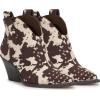 imageJessica Simpson Womens Zadie Ankle BootDark BrownWhite Cow Print Microsuede