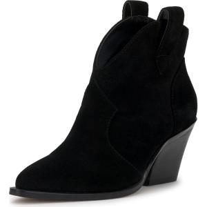 imageJessica Simpson Womens Zadie Ankle BootBlack Oiled Suede