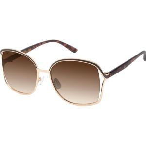 imageJessica Simpson Womens J5393 Timeless and Elegant Vintage Oval SunglassesBrown Gold