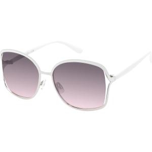 imageJessica Simpson Womens J5393 Timeless and Elegant Vintage Oval SunglassesSilver White