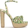 imageJessica Simpson Womens Immie Platform Sandal with Ankle StrapGreen Multi Jungle Jacquard