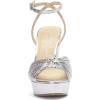 imageJessica Simpson Womens Immie Platform Sandal with Ankle StrapSilver