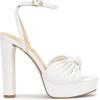 imageJessica Simpson Womens Immie Platform Sandal with Ankle StrapWhite Mini Lizard
