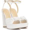 imageJessica Simpson Womens Immie Platform Sandal with Ankle StrapWhite Mini Lizard