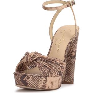 imageJessica Simpson Womens Immie Platform Sandal with Ankle StrapNatural Snake Print