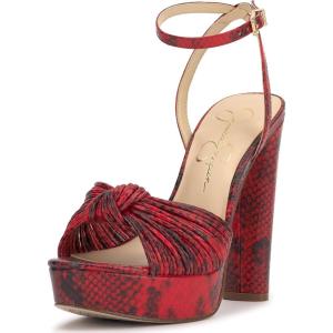 imageJessica Simpson Womens Immie Platform Sandal with Ankle StrapRed Muse
