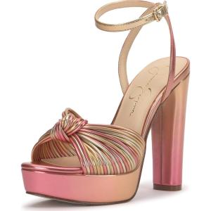 imageJessica Simpson Womens Immie Platform Sandal with Ankle StrapSoft PinkGold